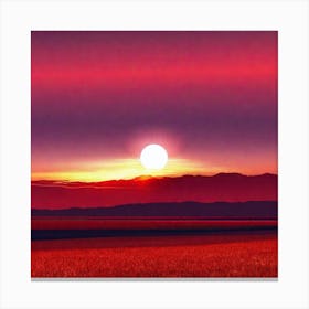 Sunset Over The Plains Canvas Print