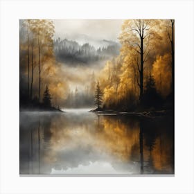 Abstract Golden Forest (10) Canvas Print