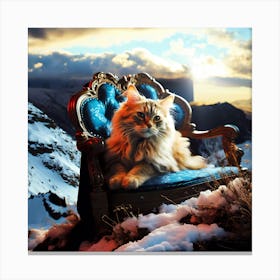 Merlin on Sofa Canvas Print