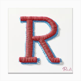 Letter R 6 Canvas Print