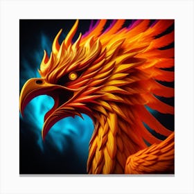 Phoenix Head Canvas Print