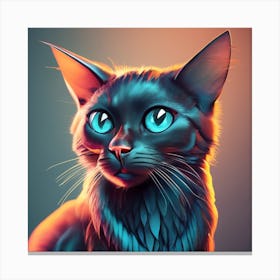 Portrait Of A Cat Canvas Print