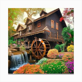 Classic woden house 4 Canvas Print