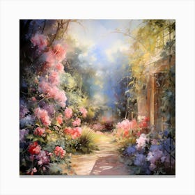 Opulent Blooms: Romantic Brushstrokes Canvas Print