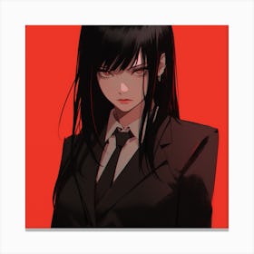 Anime Girl With Black Hair 5 Canvas Print