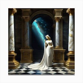 Aphrodite In The Palace Canvas Print