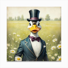 Duck In A Suit 14 Canvas Print