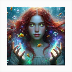 Underwater Girl 2 Canvas Print