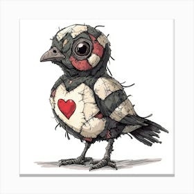 Bird With A Heart 2 Canvas Print