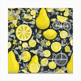 Lemons And Bicycles 1 Canvas Print