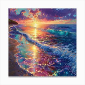 Dreamy Sunset on the Beach Canvas Print