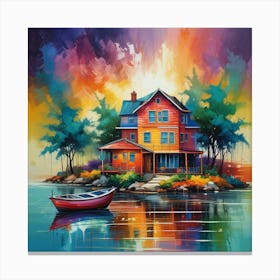 House On The Lake Canvas Print