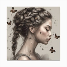 Butterfly Girl 1 Canvas Print