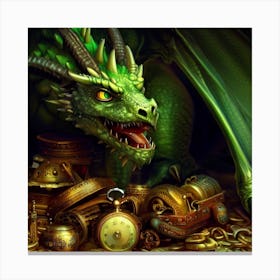 Green Dragon 1 Canvas Print