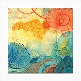 Abstract Watercolor Painting Canvas Print