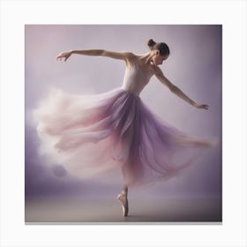 Ballet Dancer In Purple Tutu Canvas Print