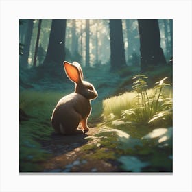 Rabbit In The Forest 116 Canvas Print