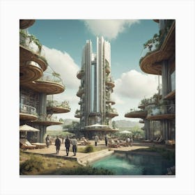 Utopian Tower of Trust Canvas Print