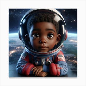 Boy In Space Canvas Print