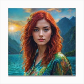 Girl With Red Hair Canvas Print