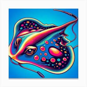 Electric Stingray, Pop Art 6 Canvas Print