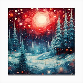 Classic Holiday Brushwork Canvas Print