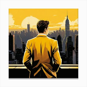 Man In Yellow Jacket Canvas Print