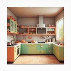 Kitchen Design For Kids Canvas Print