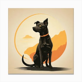 Dog In The Sun Canvas Print