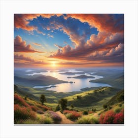 Sunset In The Mountains 37 Canvas Print