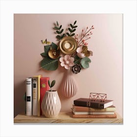 Flower Vase Wall Art Canvas Print