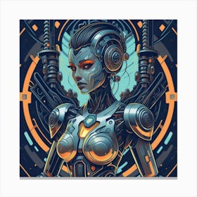 Robot Girl Canvas Print