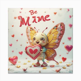 Butterfly valentines Canvas Print