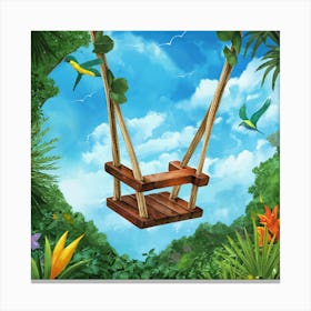 Swing In The Jungle 2 Canvas Print