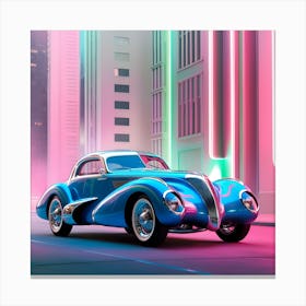 Classic Car In The City Canvas Print