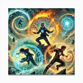 Ronans Children Hybrid Elemental Powers Canvas Print