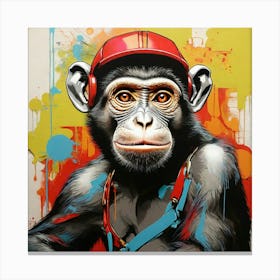 Pop Art graffiti Monkey 1 Canvas Print
