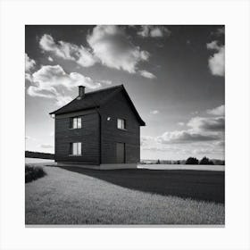 House In The Field Canvas Print