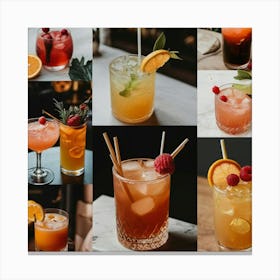 Default Cocktails For Different Seasons Aesthetic 0 Canvas Print