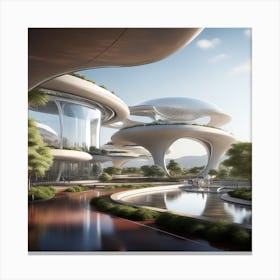 Futuristic City 277 Canvas Print