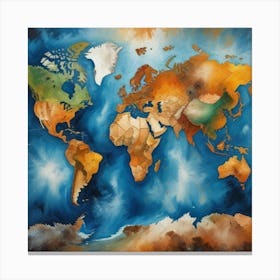 World Map 58 Canvas Print