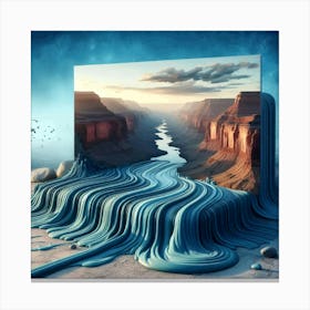 Grand Canyon Water Fall 1 001 001 Copy Canvas Print