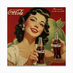 Default Default Vintage And Retro Coca Cola Advertising Aestet 2 (2) Canvas Print