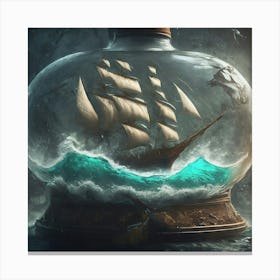 Ship In A Bottle 5 Canvas Print