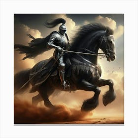 Knight On Horseback 2 Canvas Print