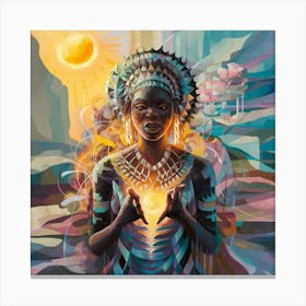 Woman Of The Sun Canvas Print