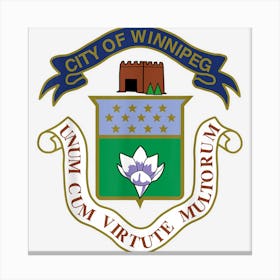 Winnipeg Coat Of Arms Flag National Pride Gift Souvenir Canvas Print