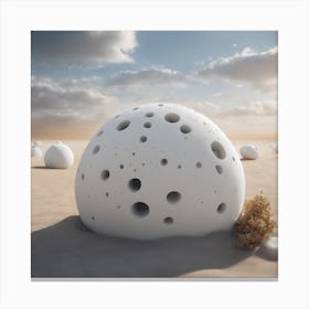 White Spheres In The Desert Canvas Print