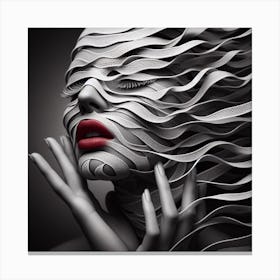 Abstract Woman'S Face Canvas Print