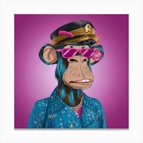 Monkey In A Hat Canvas Print